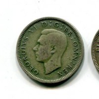 Gran Bretagna, Giorgio VI (1936-1952): 6 pence 1945 (Spink#4084)
