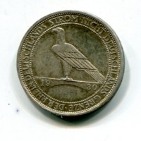 Germania, Repubblica di Weimar (1919-1933): 3 marchi 1930-A "Rhineland"  (KM#70)