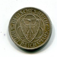 Germania, Repubblica di Weimar (1919-1933): 3 marchi 1930-A "Rhineland"  (KM#70)