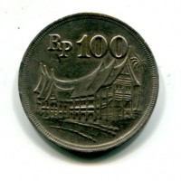 Indonesia: 100 rupie 1973 (KM#36)
