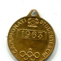 Italia: medaglia 1963 "Campionati Studenteschi", diametro 28 mm