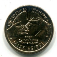 USA: 1 dollaro 2023-P "Mississipi-Primo Trapianto di Polmoni"
