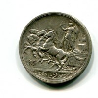 Vittorio Emanuele III (1900-1943): 2 lire 1915 "Quadriga briosa" (Gigante#102)