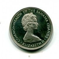 Bahamas, Elisabetta II (1952-2022): 1 dollaro 1973 "Conchiglia" (KM#22)