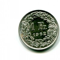 Svizzera, Confederazione: 1 franco 1962
