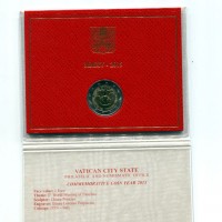Vaticano 2015: 2 euro commemorativi "VIII Incontro Mondiale Delle Famiglie"  in confezione originale zecca