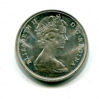 Canada, Elisabetta II (1952-2022): 50 cent 1967 (KM#69)