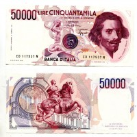 Repubblica: 50.000 lire 1990 "Bernini" 2° tipo (Gigante,BI#80D)
