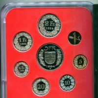Svizzera, Confederazione: serie zecca 1994-Proof (8 pezzi), nella confezione originale