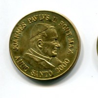 Euro- Fantasie: 50 centesimi "Giovanni Paolo II", macchioline