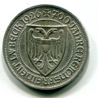 Germania, Repubblica di Weimar (1919-1933): 3 marchi 1926-A (KM#323)
