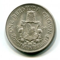 Bermuda, Elisabetta II (1952-2022): 1 corona 1964 (KM#14)