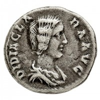 Didia Clara, moglie di Didio Giuliano (93 d.C.): denario "HILAR TEMPOR" (Cohen#3; RIC,IV,2,16#10), grammi 3.13
