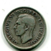 Canada, Giorgio VI (1936-1952): 25 cent. 1940 "Alce" (KM#44)
