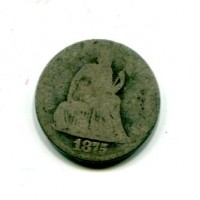 USA: 10 cent.1875 "Seated Liberty"