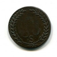 Francia, Luigi XVIII (1815-1824): 30 soldi 1820 "Mines d'Aniche" (Mazard#1779)