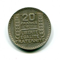 Francia, Terza Repubblica (1871-1940): 20 franchi 1937 (Gadoury#852)