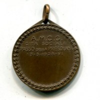Passo della Presolana: medaglia 1928 "Gita Sociale", diametro 27mm