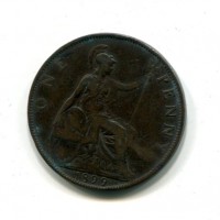 Gran Bretagna, Vittoria (1837-1901): 1 penny 1899 (Spink#3961), segno nel campo al D/
