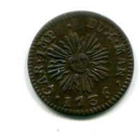 Mantova, Carlo VI (1707-1740): soldo 1736 (MIR,153#756/4)