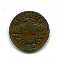Svizzera, Confederazione: 2 rappen 1902