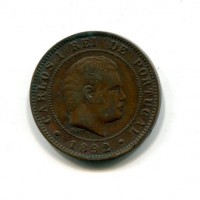 Portogallo, Carlos I (1889-1908): 10 reis 1892-A (KM#532)