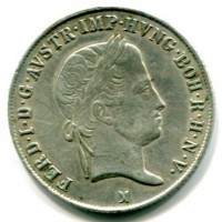 Milano, Ferdinando I (1835-1848): 20 kreuzer 1843 (Gigante#126)
