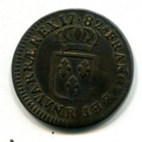 Francia, Luigi XVI (1774-1793): 1 sol 1782-R (Gadoury#350)
