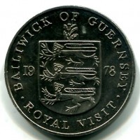 Guernsey, Elisabetta II (1952-2022): 25 pence 1978 (KM#32)
