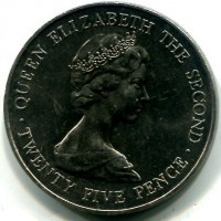 Guernsey, Elisabetta II (1952-2022): 25 pence 1978 (KM#32)
