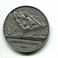 Montecassino: medaglie 2004 commemorativa "Sessantennale della Battaglia di Montecassino", diametro 50 mm, gr.52,27