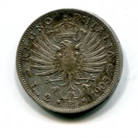 Vittorio Emanuele III (1900-1943): 2 lire 1905 "Aquila Sabauda" (Gigante#93)