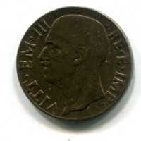Vittorio Emanuele III (1900-1943): 10 cent. 1943-XXI "Impero" (Gigante#255)