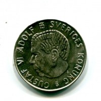 Svezia, Gustaf VI (1950-1973): 5 kronor 1954 (KM#829)