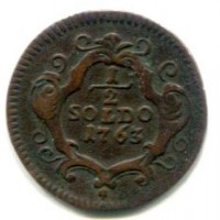 Gorizia, Maria Teresa (1740-1780): 1/2 soldo 1763 
