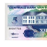 Suriname : 5 Gulden 10/02/1998 
(Pick 136)