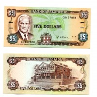 Jamaica: 5 dollari "N. Manley" (Pick#70d)
