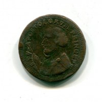Roma, Pio VI (1775-1799): sanpietrino da 2 1/2 baiocchi 1796 (Muntoni#99)