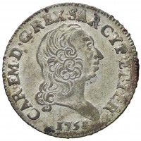 Carlo Emanuele III (1730-1773): 7.6 soldi 1758 (Montenegro#216)