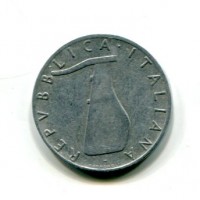 Repubblica Italiana (dal 1946): 5 lire 1956 "Delfino" (Gigante#287)