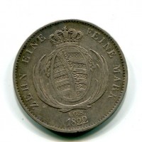 Germania, Sachsen, Friedrich August III/I (1763/68-1806/27): tallero 1822 (KM#1091)
