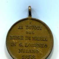 Milano 1858: medaglia "B. V. Dei Miracoli", 32 mm