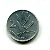 Repubblica Italiana (dal 1946): 2 lire 1994 "Olivo" (Gigante#353)