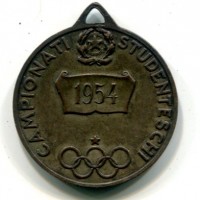 Repubblica Italiana 1954: medaglia "Campionati Studenteschi"