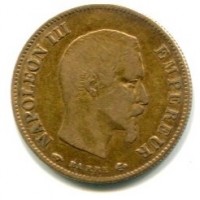 Francia, Napoleone III (1852-1870): 10 franchi 1860-A (Gadoury#1014)
