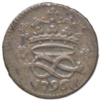 Vittorio Amedeo III (1773-1796): 2 denari 1796 (Montenegro#439)
