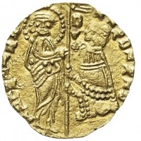 Fogliavecchia, Andreolo Cattaneo della Volta (1314-1331): ducato ad imitazione di quello veneziano (Gamberini#347; Lunardi#D1), grammi 3.47, mm 21