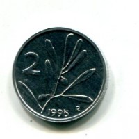 Repubblica Italiana (dal 1946): 2 lire 1996 "Olivo" (Gigante#355)