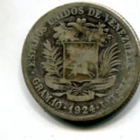 Venezuela: 2 bolivares 1924 (KM#23)