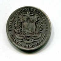 Venezuela: 2 bolivares 1936 (KM#23)